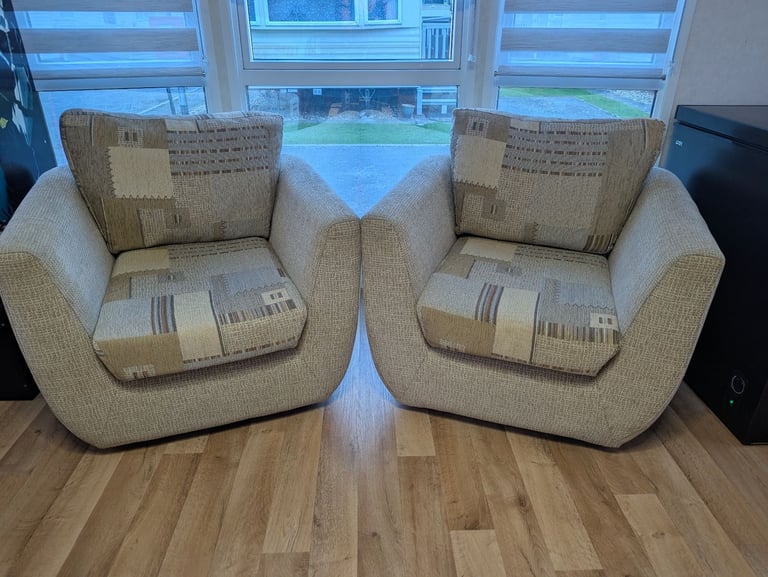 Sofa bed and chairs 