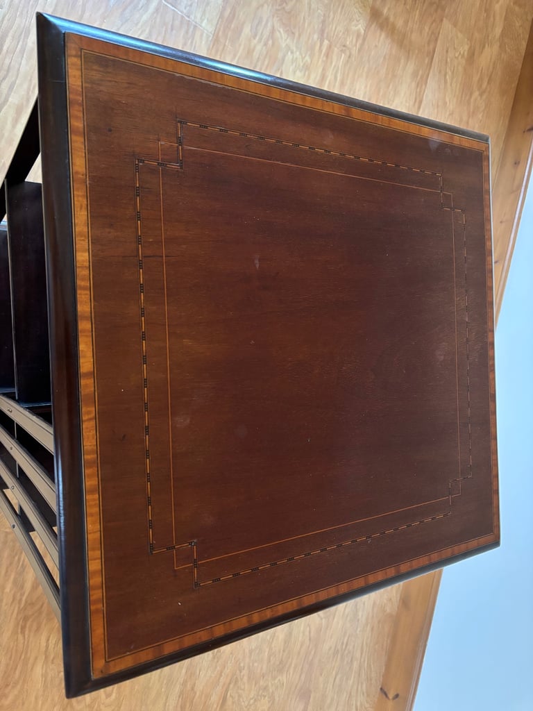 Revolving Mahogany Bookcase Inlaid Top