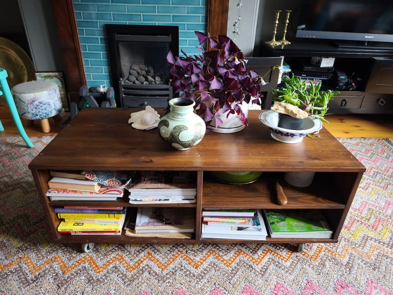 image for Solid pine coffee table/ TV unit