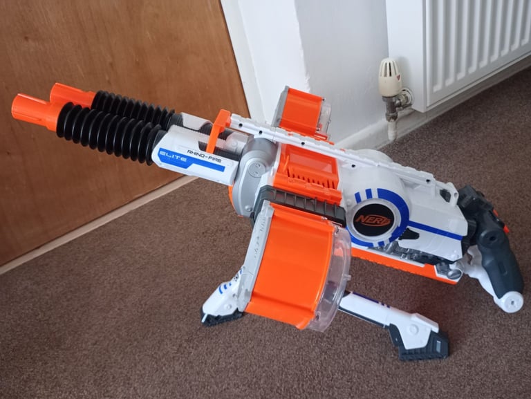 NERF gun bundle. Rhinofire Rare* barely used all new batteries!