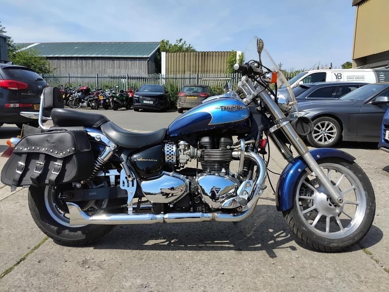 2007 57 TRIUMPH BONNEVILLE AMERICA 865 BLUE CLASSIC CUSTOM CRUISER PANNIERS