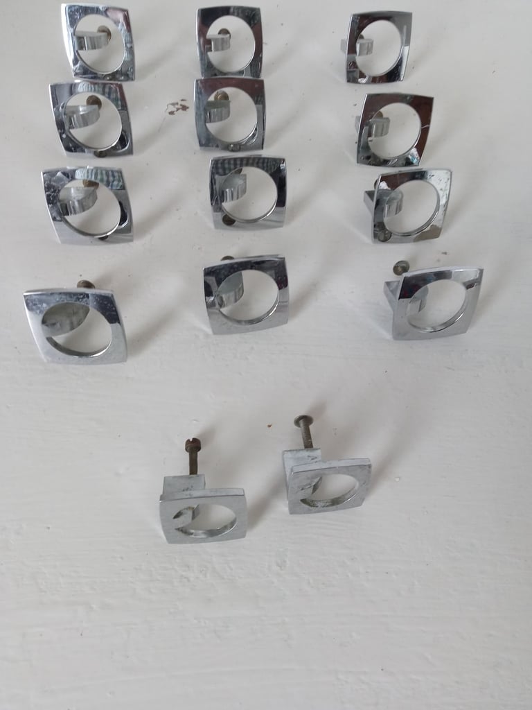 image for 1970's Vintage Wardrobe Door Handles/knobs/Fitting