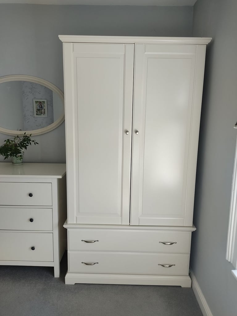 image for Wardrobe Ikea Birkelund White - PART DISMANTLED, FITS IN CAR