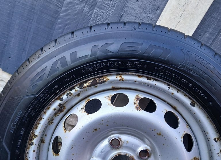 VW caddy wheel, steel,Volkswagen part 2K061027B with 195/65/15 premium tyre 7mm tread