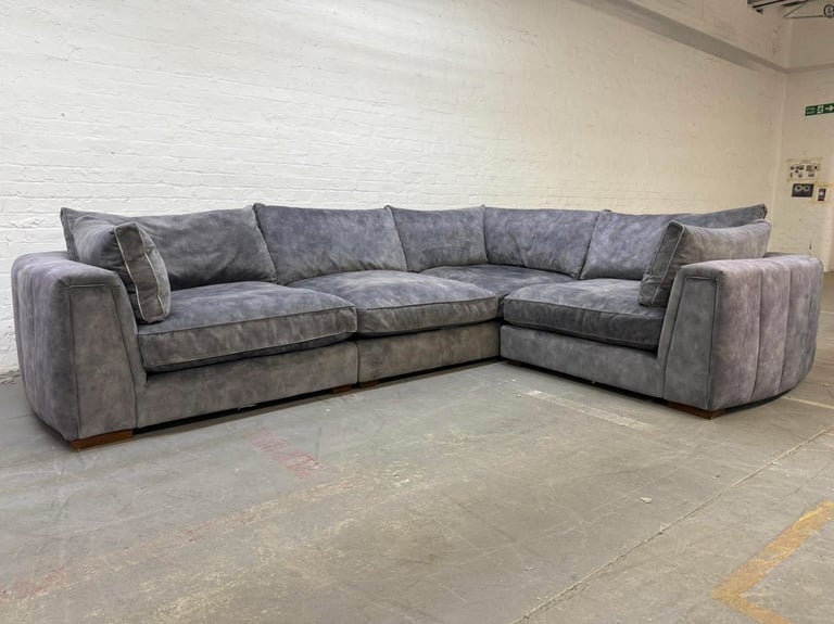 Sofology Emperor Interchangeable Corner Sofa with Matching Footstool 