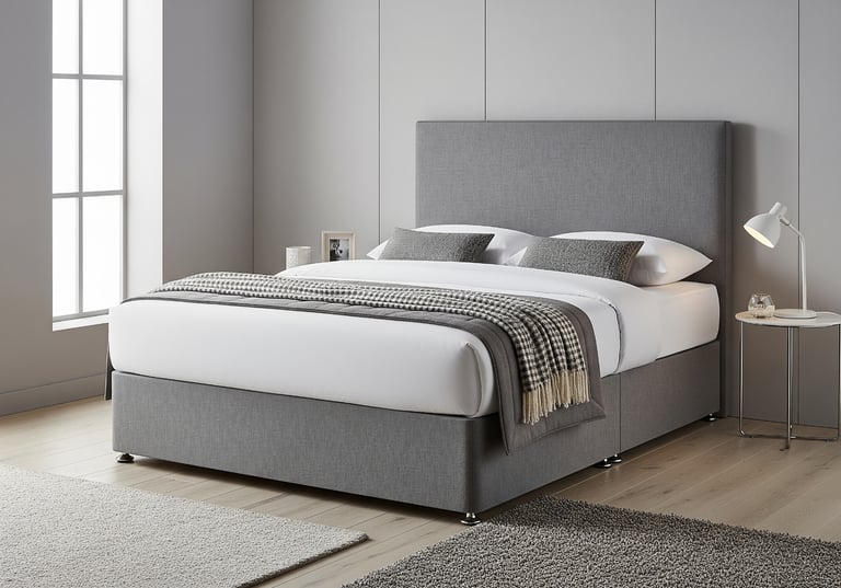 image for Premium Divan Bed with Optional Headboard and Built-In Underbed Storage Space