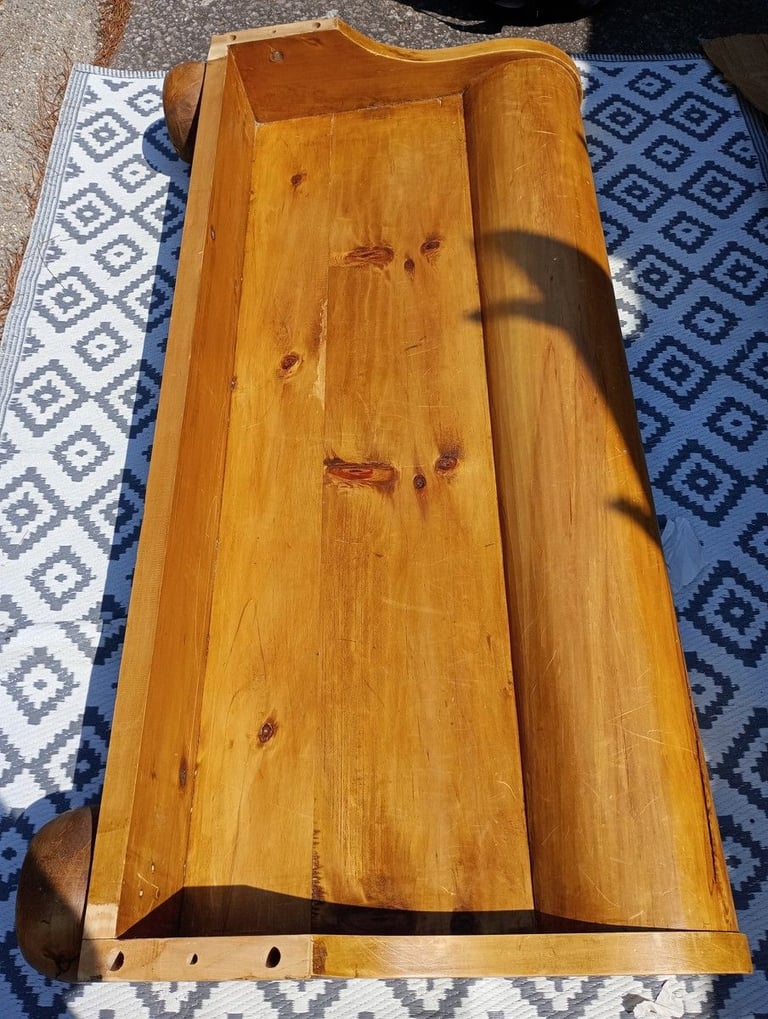 Wood Sleigh Bed Frame King Size (parts needed)