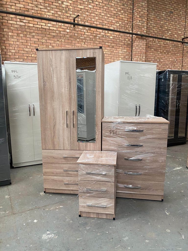 🔥 BRANDED Bedroom Furniture Set – Wardrobe + Chest + Bedside Tables | Bargain!
