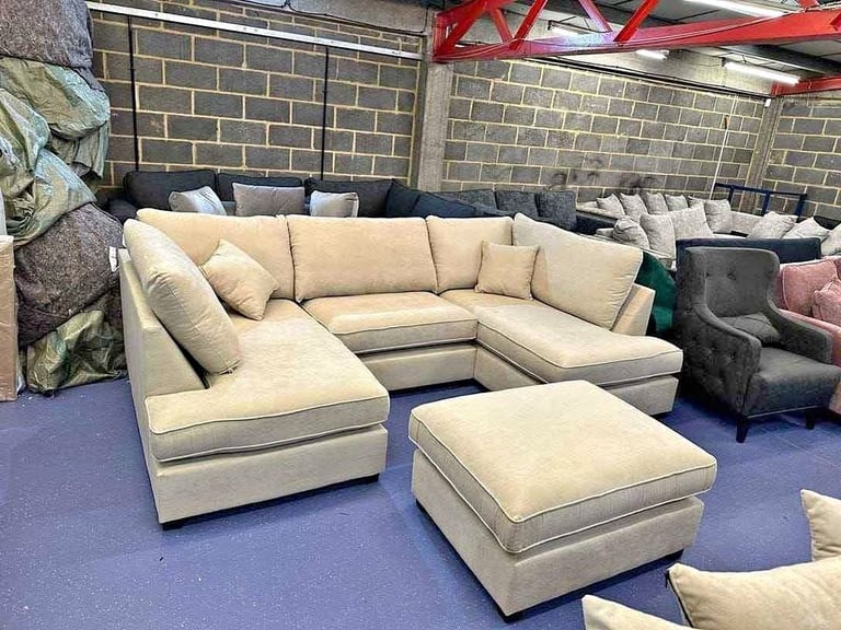 Brand New U Shape Full Back Corner Sofa Bed on sale