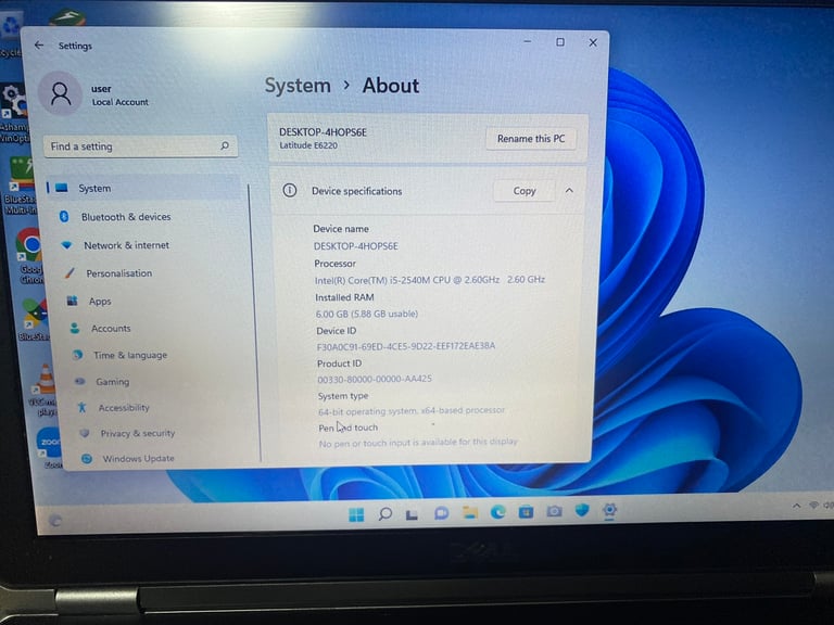 Laptop VFAST i5 8GB Dell HD 240GB SSD,Window11,office,Ready 