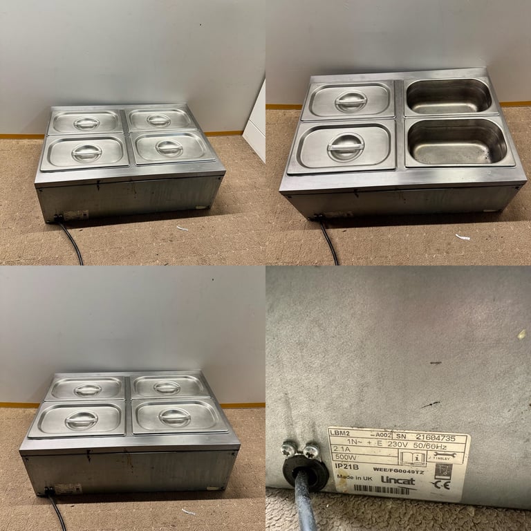Lincat IP21B 4 pot Bain marie food warmer electric