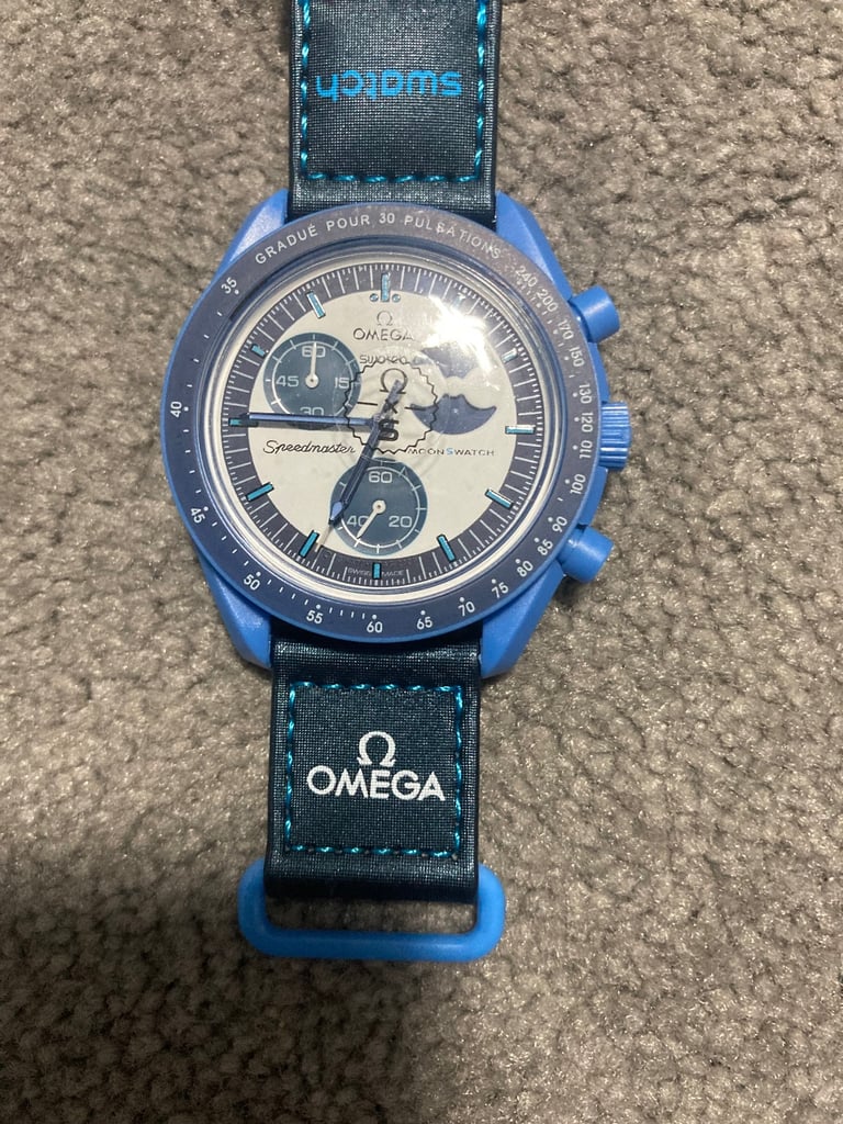 Moon watch blue mission to the moon 