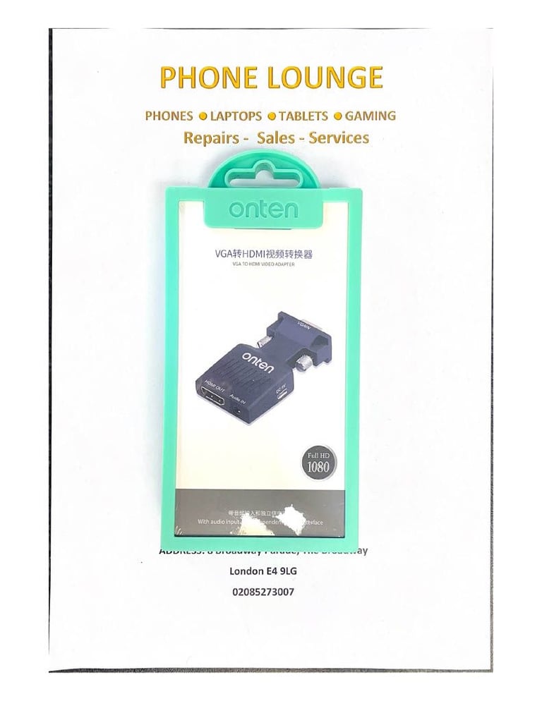 ONTEN VGA to HDMI Video Adaptor