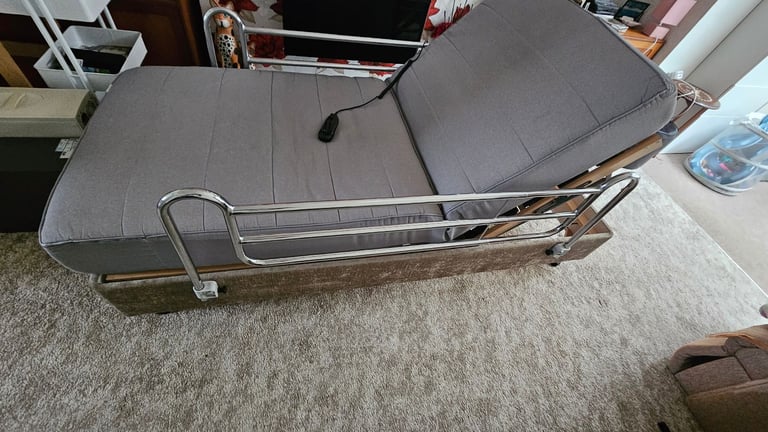 Single electric riser bed with matress