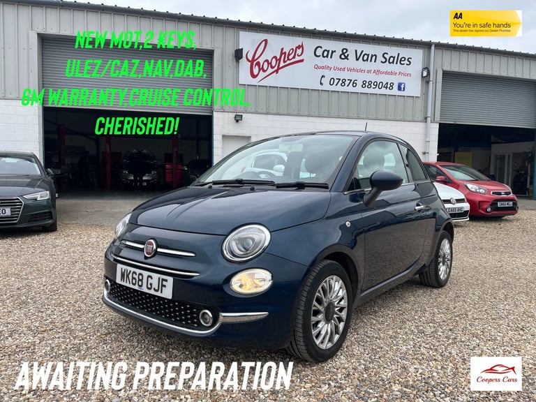 2018 Fiat 500 1.2 Lounge 3dr HATCHBACK Petrol Manual