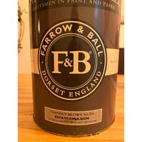 5litre farrow and ball un-opened tanners brown no.255 estate emulsion