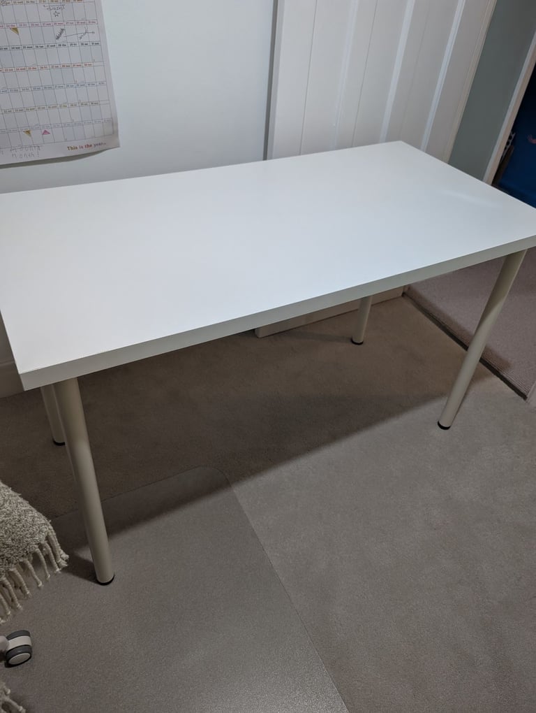image for White IKEA office study desk 120x60 x 75cm