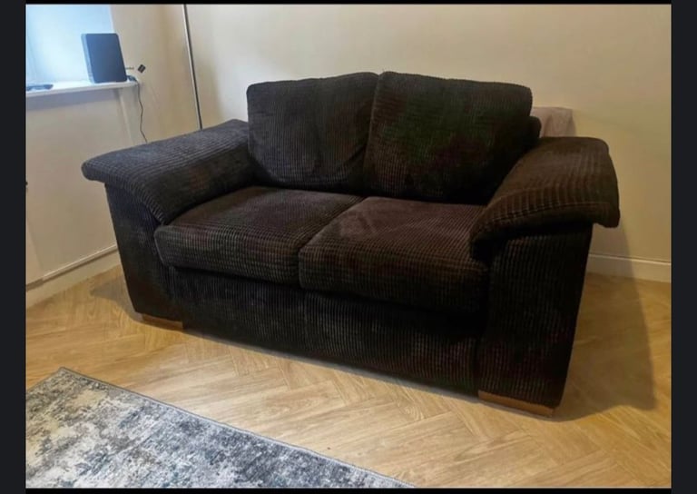 image for Brown 2 x 2 seater sofas
