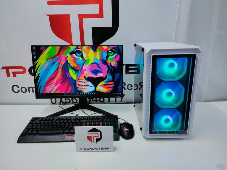 RGB Quick Gaming Computer PC Desktop Setup Bundle | i7 Procesor | RTX 4060 Graphics | 1TB