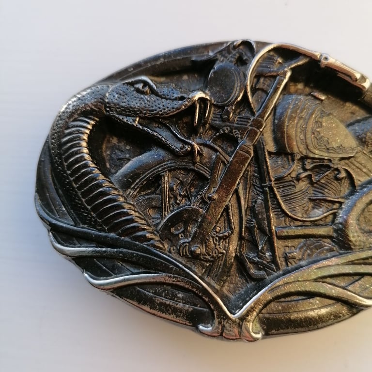 Vintage Biker Belt Buckle 