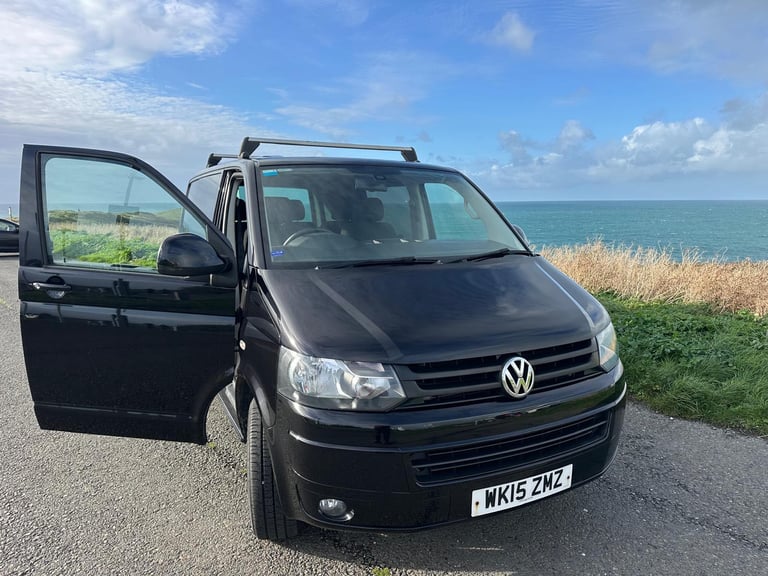 Black VW Transporter T5 Volkswagen, TRANSPORTER, Window Van, 2015, Manual, 1968 (cc)