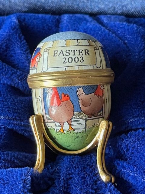 Halcyon Days ‘Easter 2003’ Enamel Egg with Stand