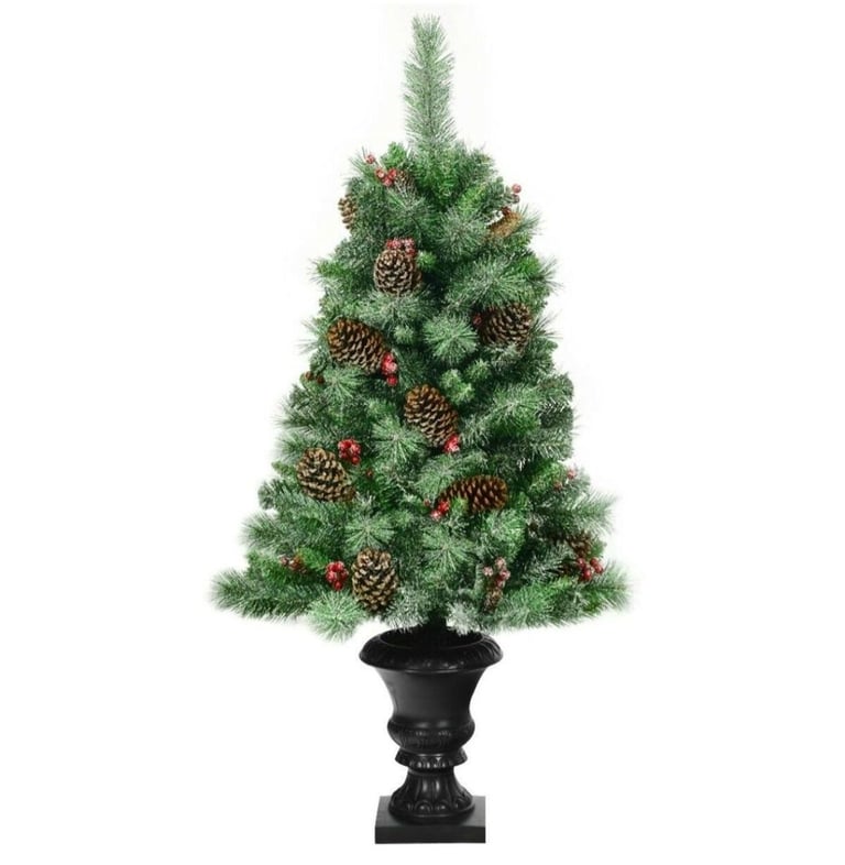 image for 4ft potted Christmas tree/ table decoration