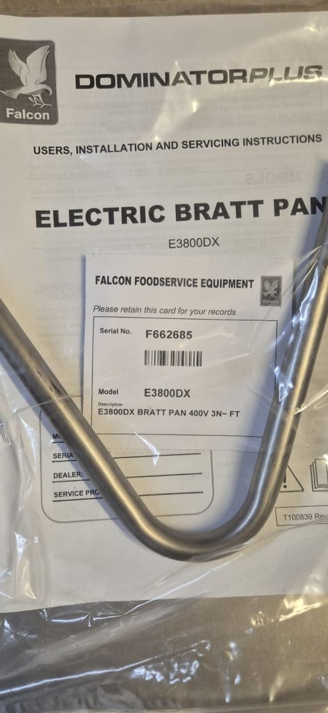 Falcon Dominator Plus E3800 DX Bratt Pan  Commercial Electric Brat Pan 60 ltr