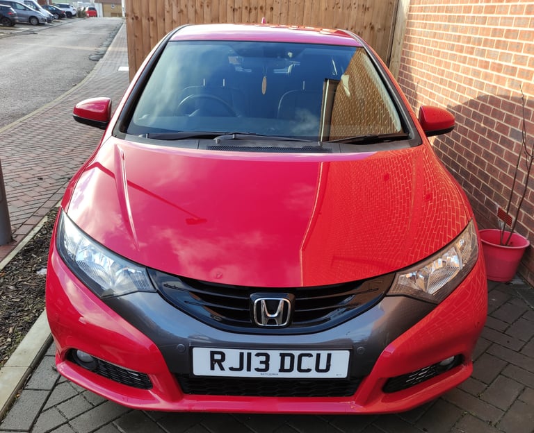 HONDA CIVIC I-VTEC EX 2013 AUTOMATIC Hatchback 5 Door RED PETROL 1798 cc Bargain @£6190