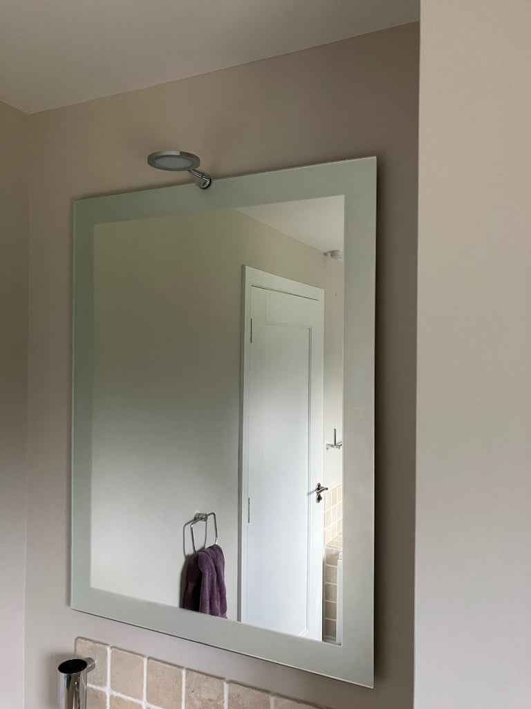 image for Bathroom mirror with detachable LED light