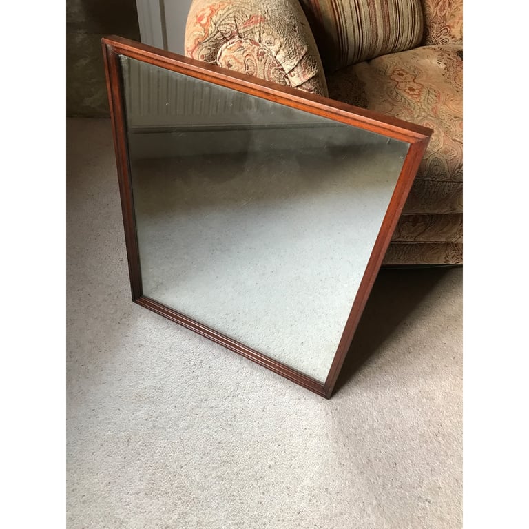Stag Mirror , solid African cherry wood 