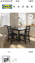 Ikea NORDVIKEN extending table and 2 chairs 