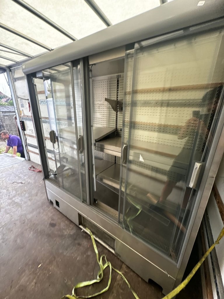 Commercial drinks fridges sliding doors like new cafe shop restaurant 
