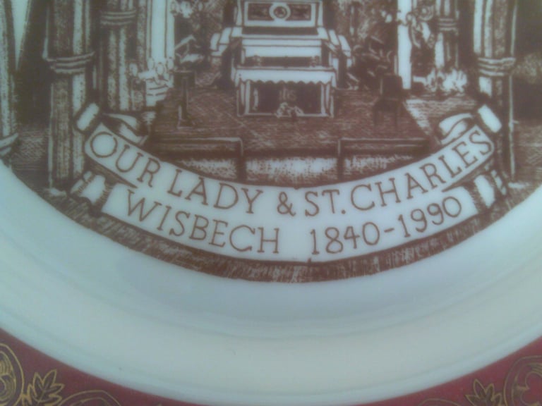 our lady and st  charles plate   wisbech 1840 - 1990 10 in   