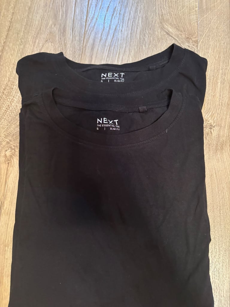 Next, black, slim fit, small, t-shirts, mens 