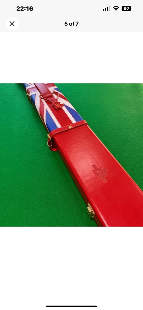 Peradon Snooker/Pool Cue Case, Real Leather & Suede - Brand New