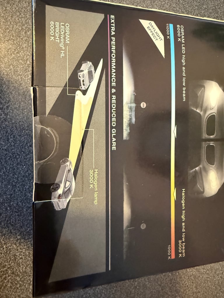 OSRAM x2 LEDriving HL Bright H7 up to +300%, 6000K, Brand NEW, Sealed