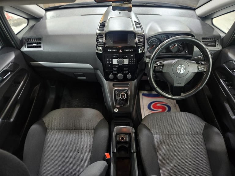 2012 12 VAUXHALL ZAFIRA 1.6 16V DESIGN MPV 5DR PETROL MANUAL EURO 5 (SNAV) (115 