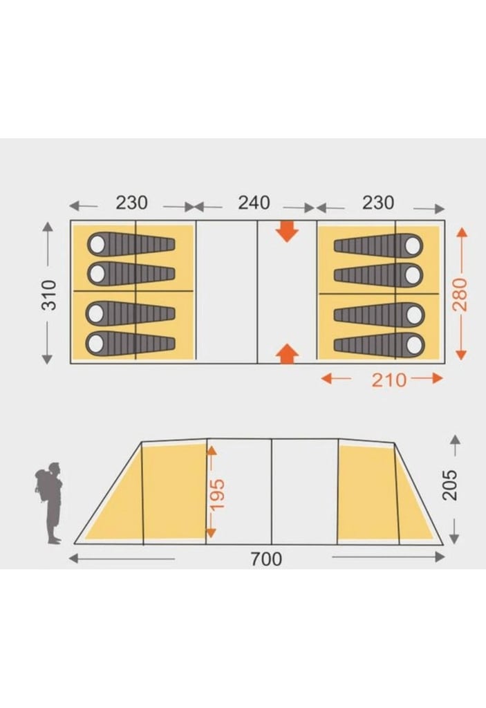 image for Hi Gear Zenobia 8 Nightfall Tent + Carpet 