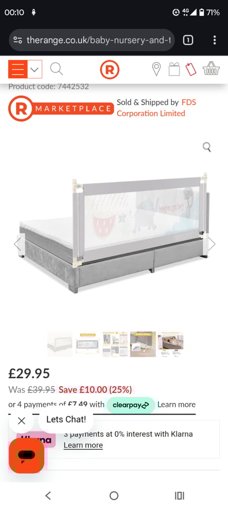 image for Baby bed frame guard
