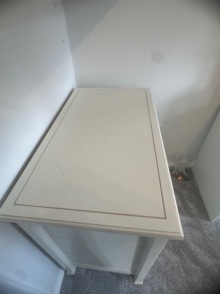 Mamas and papas 6 drawer one small wardrobe door chest of drawers solid wood cream 