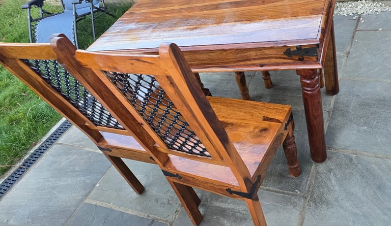Solid wood table and chairs 