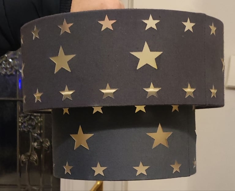 image for 2 Star Lampshades dark blue
