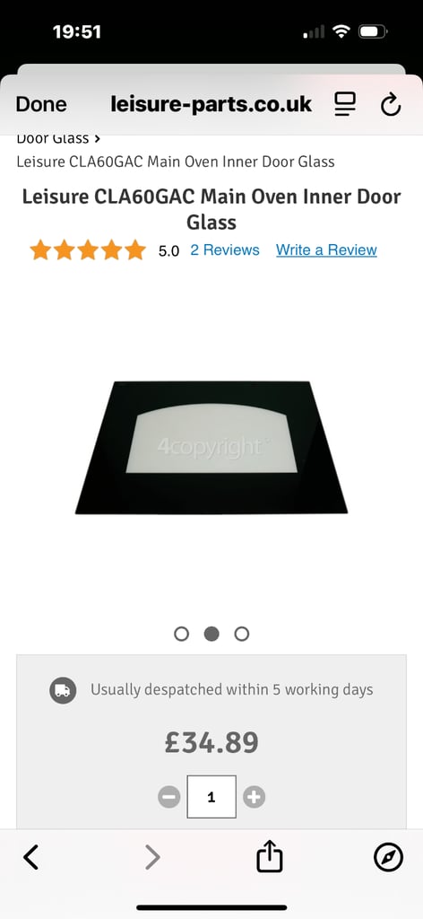 Cream Leisure CLA60GAC 60cm Gas Cooker – Fully Working, Easy Fix, Great Price!