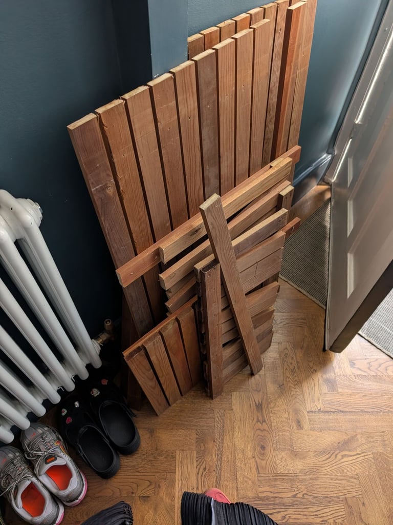 FREE offcut wood panels in Treated Redwood 