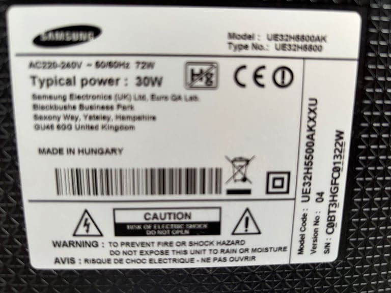 32 inch Samsung HMDI smart TV excellent condition