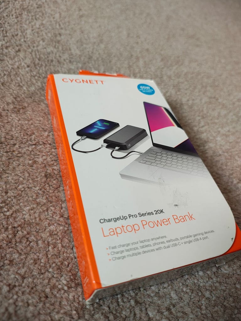 Cygnett Laptop power bank pro 20k 65W Black 