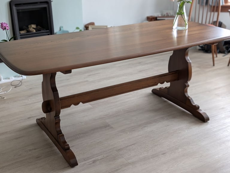 Ercol Refectory solid wood dining table