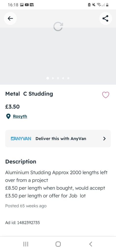 Metal C Studding 