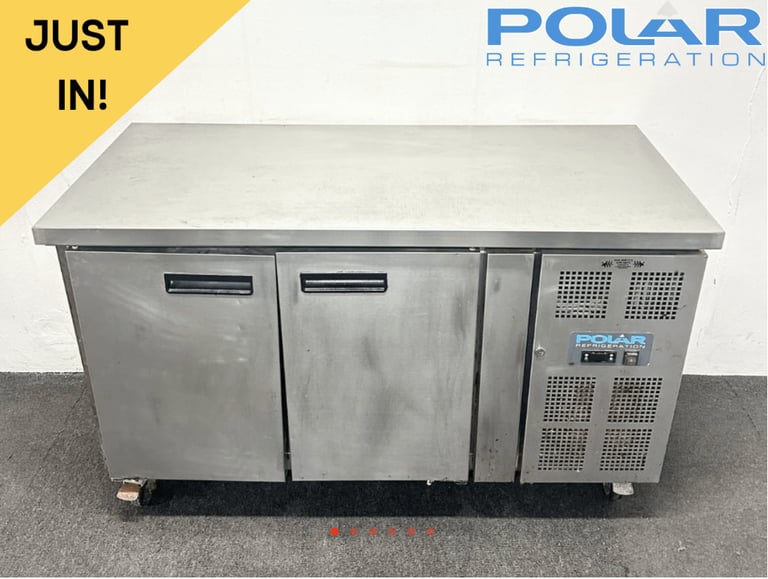 Used Polar 2 Door Counter Fridge, On Wheels - PAY OVER 3 MONTHS, WITH WARRANTY!
